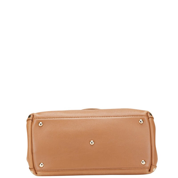 ザネラート ポスティーナ ショルダーバッグ ハンドバッグ 2WAY ブラウン レザー レディース ZANELLATO 【中古】