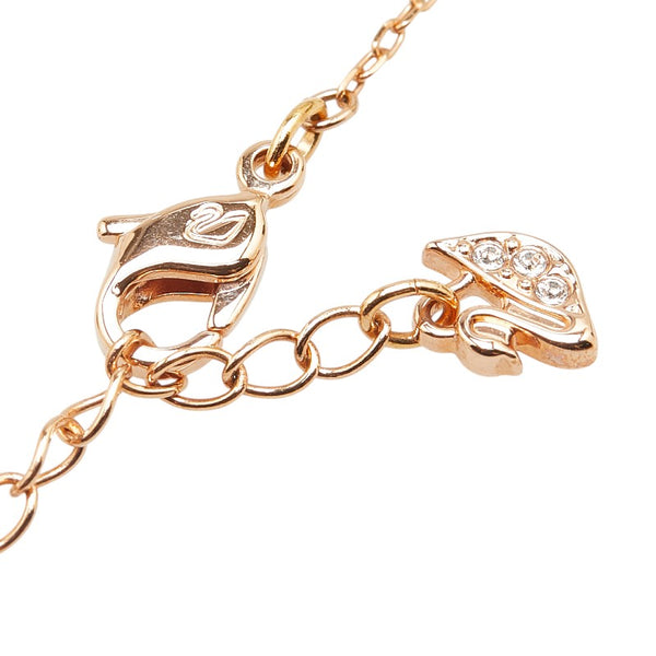 スワロフスキー スパークリング ダンス ラインストーン ネックレス ローズゴールド メッキ レディース SWAROVSKI 【中古】