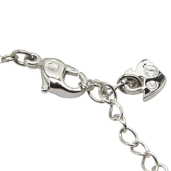 スワロフスキー ハート モチーフ ラインストーン ネックレス シルバー メタル レディース SWAROVSKI 【中古】