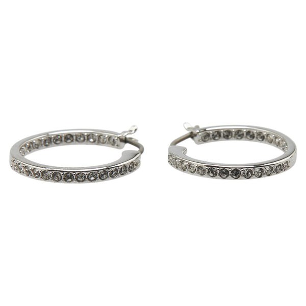 スワロフスキー ラインストーン ピアス シルバー メタル レディース SWAROVSKI 【中古】