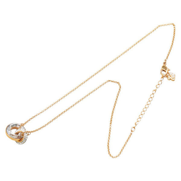 スワロフスキー ラインストーン ネックレス ゴールド メッキ レディース SWAROVSKI 【中古】
