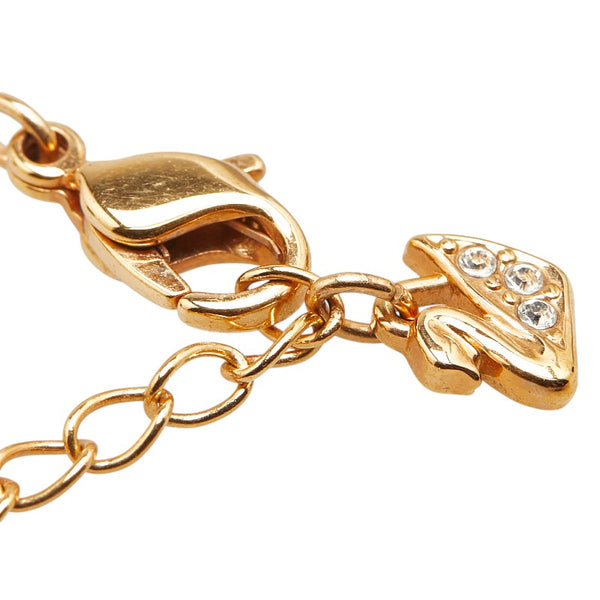 スワロフスキー ラインストーン ネックレス ゴールド メッキ レディース SWAROVSKI 【中古】