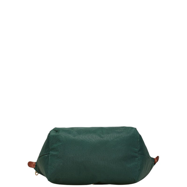 ロンシャン ル プリアージュL トートバッグ ショルダーバッグ グリーン ブラウン ナイロン レザー レディース Longchamp 【中古】