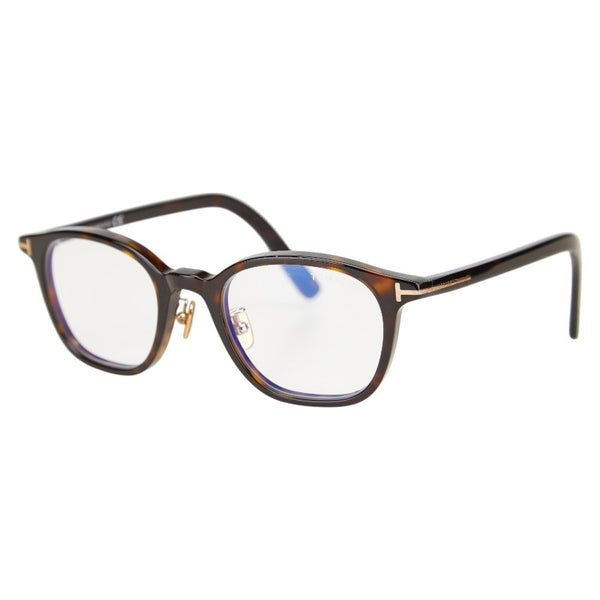トムフォード メガネ 伊達メガネ アジアンフィット TF5858 D-B 052 ブラウン プラスチック メンズ TOM FORD 【中古】