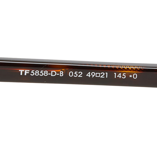トムフォード メガネ 伊達メガネ アジアンフィット TF5858 D-B 052 ブラウン プラスチック メンズ TOM FORD 【中古】