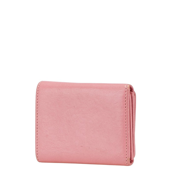 ジミーチュウ スタースタッズ 三つ折り財布 ピンク レザー レディース JIMMY CHOO 【中古】