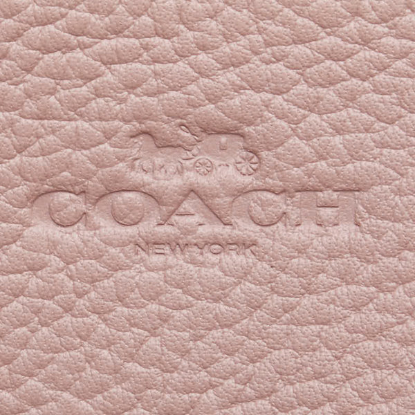 コーチ ロゴ ショルダーバッグ ピンク レザー レディース COACH 【中古】