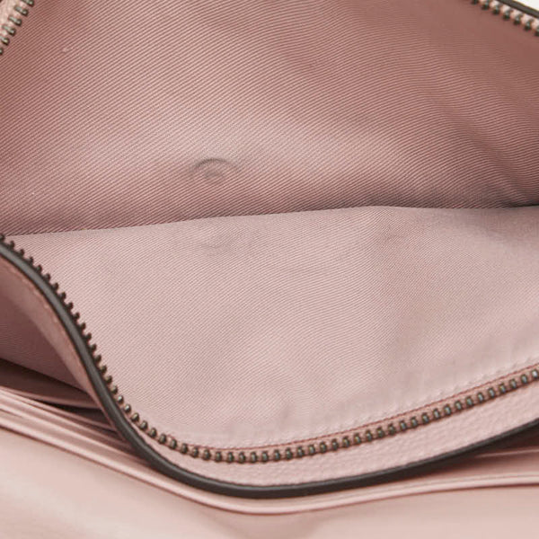 コーチ ロゴ ショルダーバッグ ピンク レザー レディース COACH 【中古】