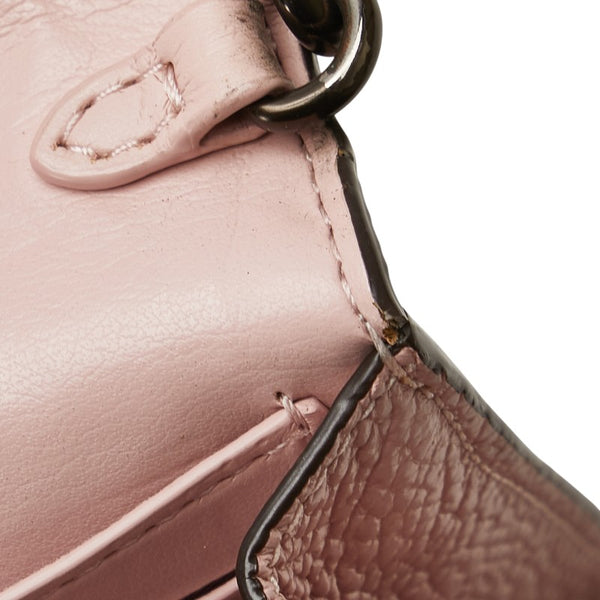 コーチ ロゴ ショルダーバッグ ピンク レザー レディース COACH 【中古】