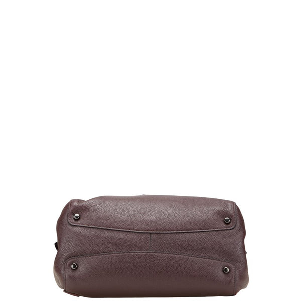 コーチ ハドリーホーボー ハンドバッグ トートバッグ 76088 ワインレッド レザー レディース COACH 【中古】