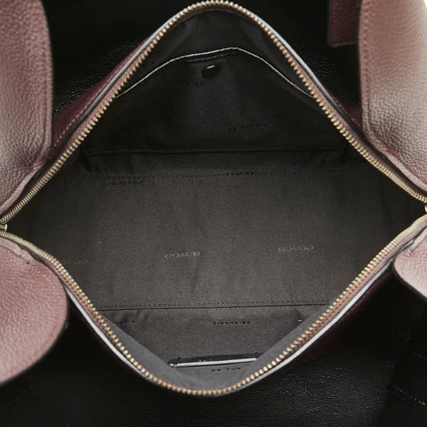 コーチ ハドリーホーボー ハンドバッグ トートバッグ 76088 ワインレッド レザー レディース COACH 【中古】