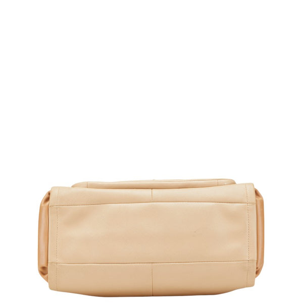 コーチ ロゴ ハンドバッグ ショルダーバッグ 2WAY ベージュ レザー レディース COACH 【中古】