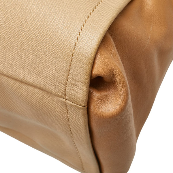 コーチ ロゴ ハンドバッグ ショルダーバッグ 2WAY ベージュ レザー レディース COACH 【中古】