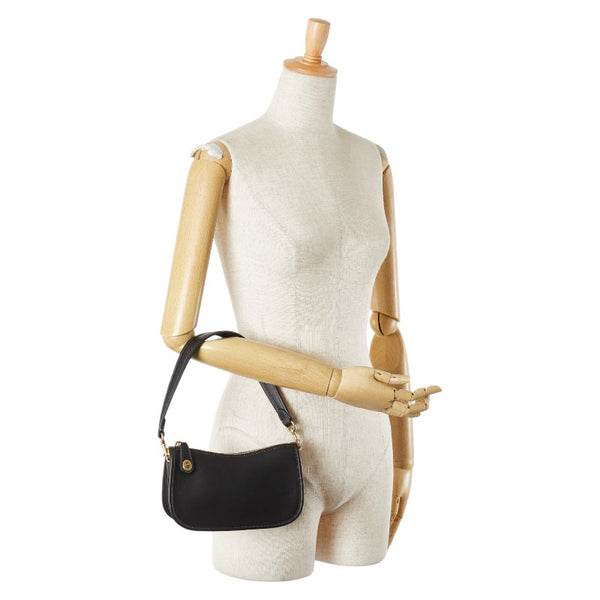 コーチ スウィンガー20 ハンドバッグ ワンショルダーバッグ ブラック レザー レディース COACH 【中古】