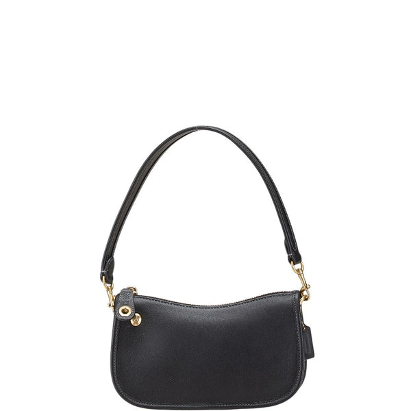 コーチ スウィンガー20 ハンドバッグ ワンショルダーバッグ ブラック レザー レディース COACH 【中古】