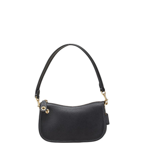 コーチ スウィンガー20 ハンドバッグ ワンショルダーバッグ ブラック レザー レディース COACH 【中古】