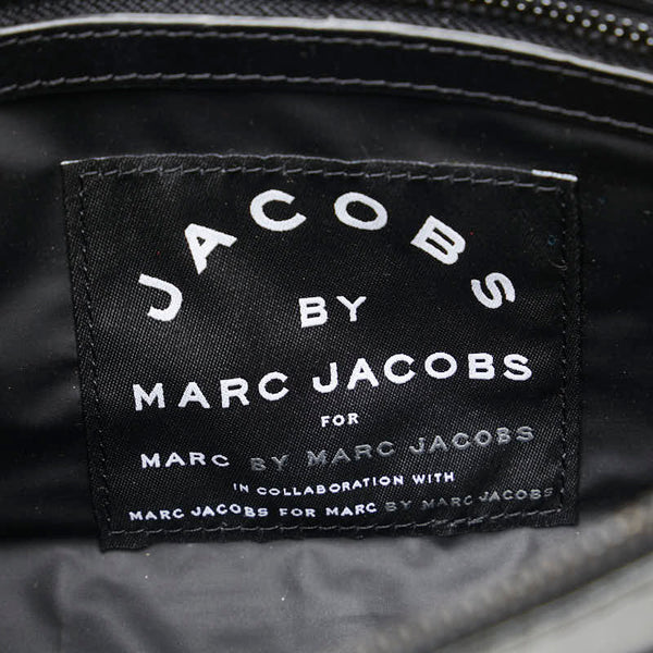 マークジェイコブス ポーチ カーキ ブラック PVC レザー レディース MARC JACOBS 【中古】