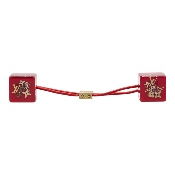 ルイ ヴィトン ヘアキューブ アンクルージョン ヘアゴム 髪飾り レッド プラスチック レディース LOUIS VUITTON 【中古】