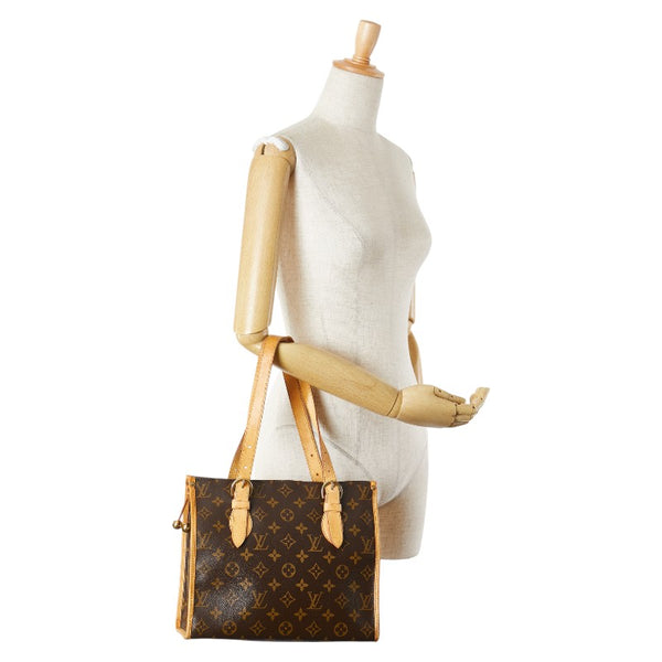 ルイ ヴィトン モノグラム ポパンクール オ ショルダーバッグ トートバッグ M40007 ブラウン PVC レザー レディース LOUIS VUITTON 【中古】