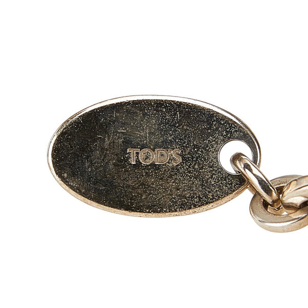 トッズ フラワー 花 モチーフ キーホルダー グリーン ピンク ホワイト レザー レディース TOD’S 【中古】