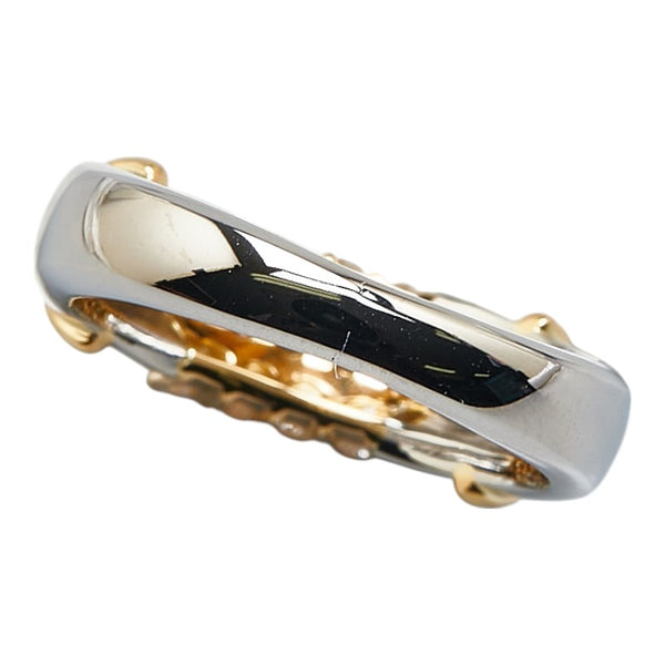 Pt900ベース/K18コンビ ダイヤ0.35ct リング 指輪 レディース 5.5号 【中古】