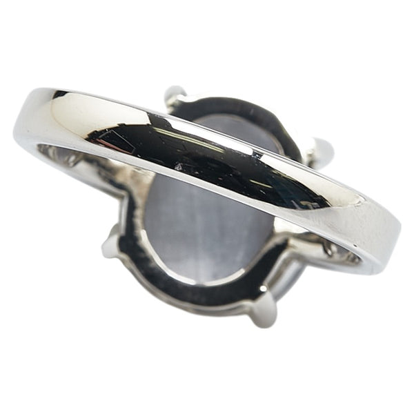 Pt900 プラチナ スターサファイア10.35ct ダイヤ0.23ct リング 指輪 レディース 14.5号 【中古】