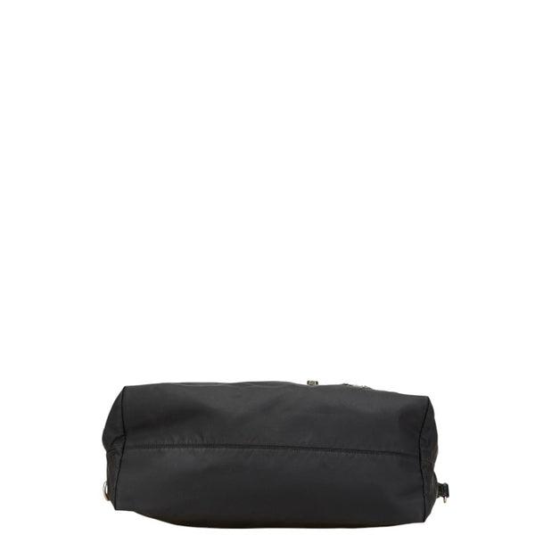 プラダ ドクロ スカル スタッズ ハンドバッグ トートバッグ  ブラック ナイロン レザー レディース PRADA 【中古】