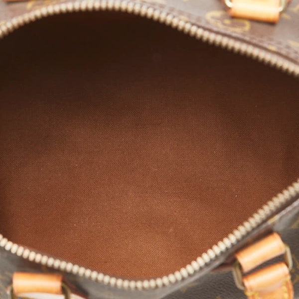 ルイ ヴィトン モノグラム スピーディ25 ミニボストンバッグ ハンドバッグ M41528 ブラウン PVC レザー レディース LOUIS VUITTON 【中古】