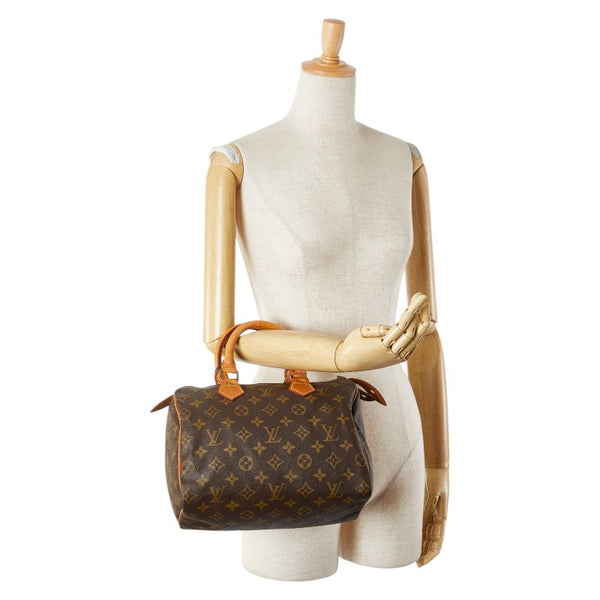 ルイ ヴィトン モノグラム スピーディ25 ミニボストンバッグ ハンドバッグ M41528 ブラウン PVC レザー レディース LOUIS VUITTON 【中古】