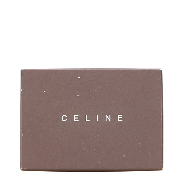 セリーヌ マカダム ポーチ ブラウン PVC レザー レディース CELINE 【中古】