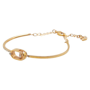 スワロフスキー ラインストーン ブレスレット ゴールド メッキ レディース SWAROVSKI 【中古】