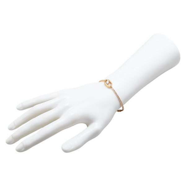スワロフスキー ラインストーン ブレスレット ゴールド メッキ レディース SWAROVSKI 【中古】