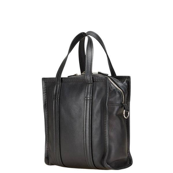 バレンシアガ バザール ショッパーXS ハンドバッグ 452458 ブラック レザー レディース BALENCIAGA 【中古】