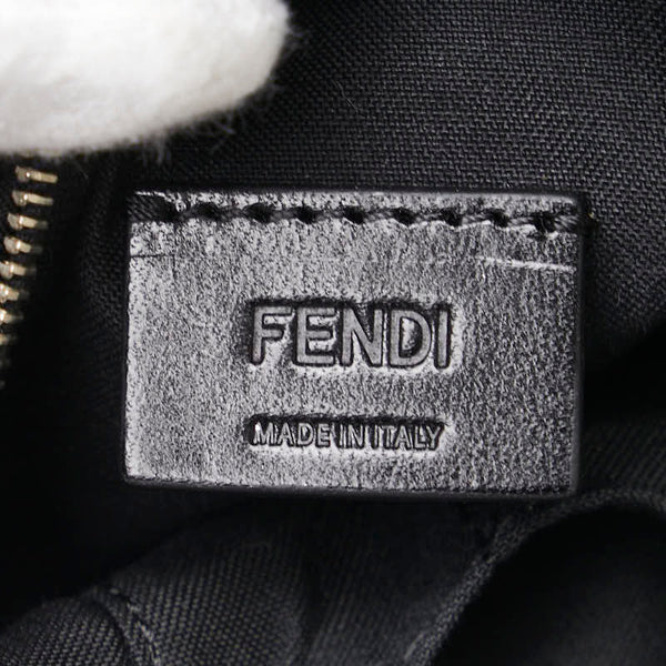 フェンディ カーリト リュック モチーフ キーホルダー 小物入れ 7AR512 ブラック ブルー ナイロン レザー レディース FENDI 【中古】