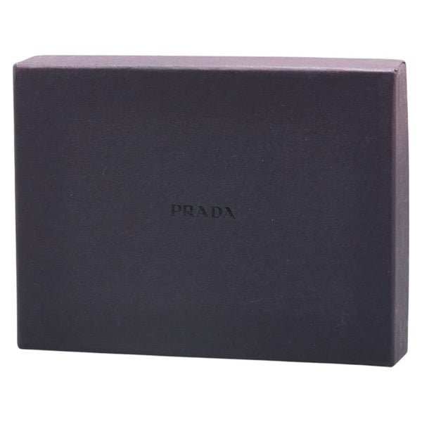 プラダ バタフライ 蝶 モチーフ キーホルダー キーリング オレンジ ブラック シルバー レザー メタル レディース PRADA 【中古】