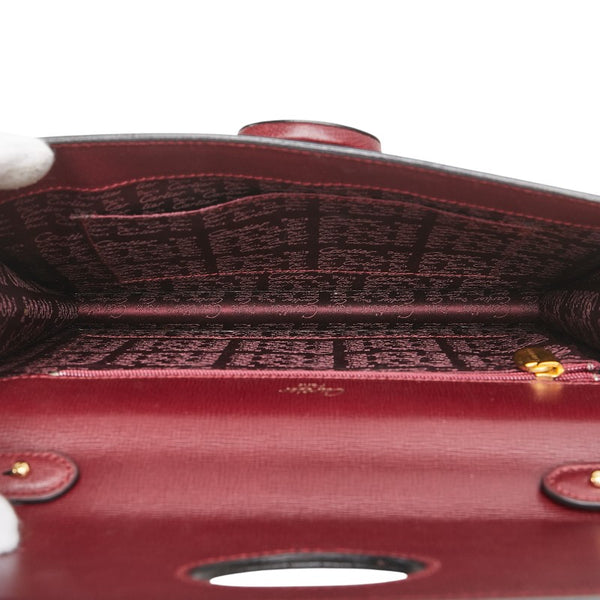 カルティエ マストライン 斜め掛け ショルダーバッグ ワインレッド ボルドー レザー レディース CARTIER 【中古】