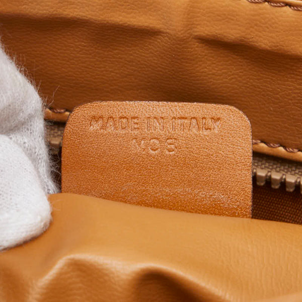 セリーヌ マカダム 斜め掛け ショルダーバッグ ホワイト ブラウン PVC レザー レディース CELINE 【中古】