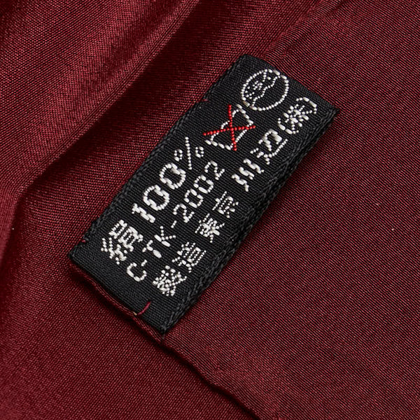 サンローラン フラワー 花 スカーフ ボルドー マルチカラー シルク レディース SAINT LAURENT 【中古】