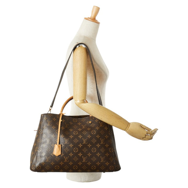 ルイ ヴィトン モノグラム モンテーニュGM ハンドバッグ ショルダーバッグ 2WAY M41067 ブラウン PVC レザー レディース LOUIS VUITTON 【中古】