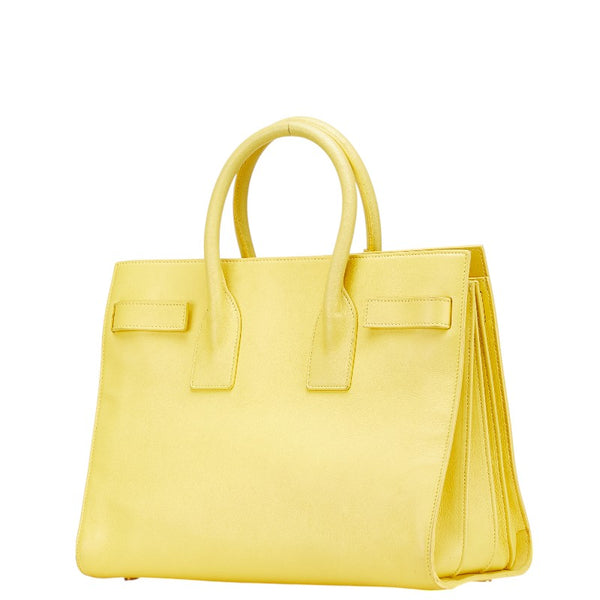 サンローラン サックドジュール ハンドバッグ ショルダーバッグ 2WAY 324823 イエロー レザー レディース SAINT LAURENT 【中古】