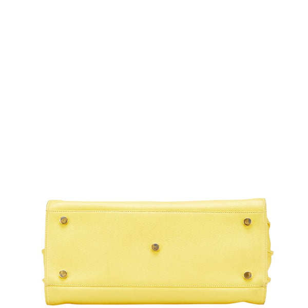サンローラン サックドジュール ハンドバッグ ショルダーバッグ 2WAY 324823 イエロー レザー レディース SAINT LAURENT 【中古】