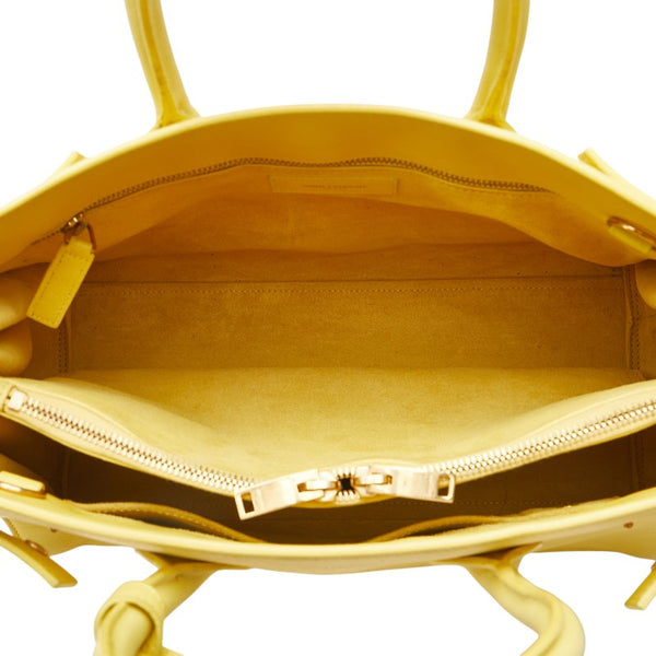 サンローラン サックドジュール ハンドバッグ ショルダーバッグ 2WAY 324823 イエロー レザー レディース SAINT LAURENT 【中古】