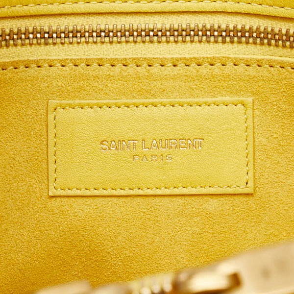 サンローラン サックドジュール ハンドバッグ ショルダーバッグ 2WAY 324823 イエロー レザー レディース SAINT LAURENT 【中古】