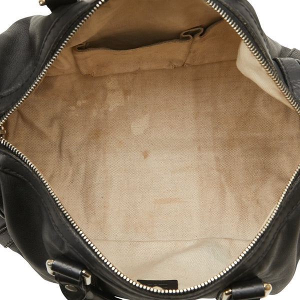 グッチ ハンドバッグ ミニボストンバッグ 247205 ブラック レザー レディース GUCCI 【中古】