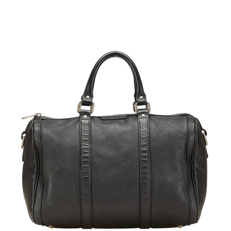 グッチ ハンドバッグ ミニボストンバッグ 247205 ブラック レザー レディース GUCCI 【中古】