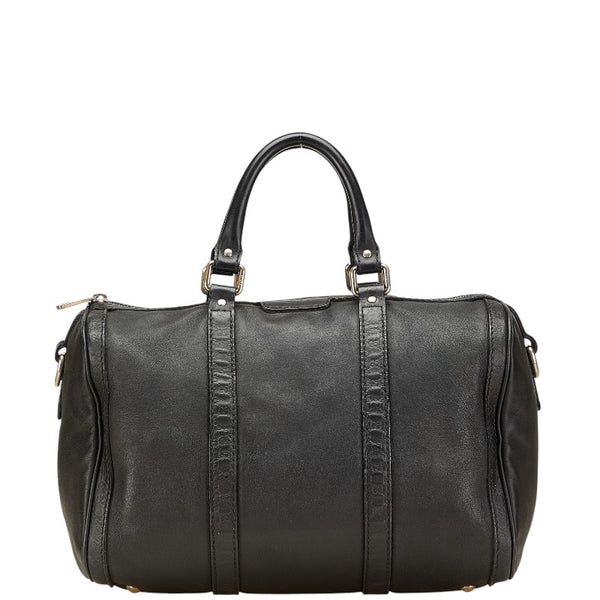 グッチ ハンドバッグ ミニボストンバッグ 247205 ブラック レザー レディース GUCCI 【中古】