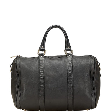 グッチ ハンドバッグ ミニボストンバッグ 247205 ブラック レザー レディース GUCCI 【中古】