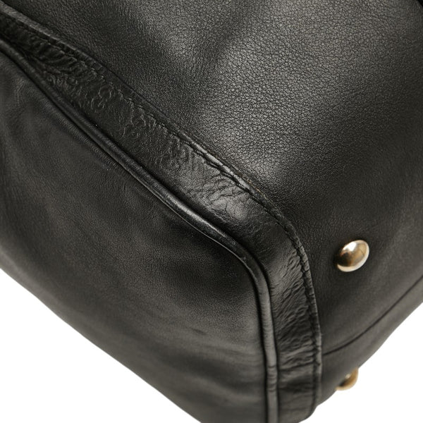 グッチ ハンドバッグ ミニボストンバッグ 247205 ブラック レザー レディース GUCCI 【中古】