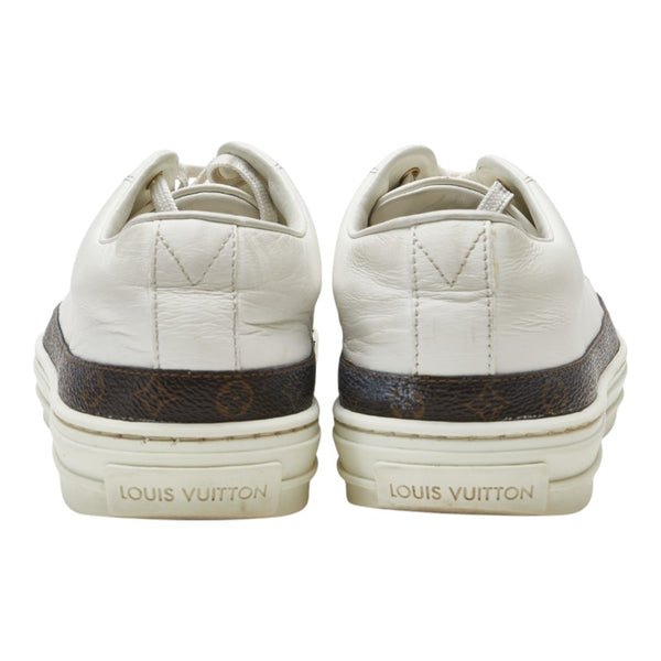 ルイ ヴィトン モノグラム ステラー ローカットスニーカー サイズ:37 1A8NDV ホワイト ブラウン レザー レディース LOUIS VUITTON 【中古】