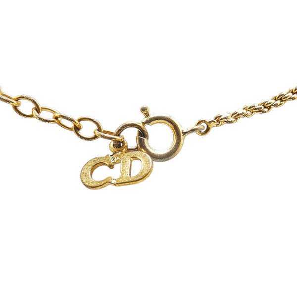 ディオール CDロゴ ネックレス ゴールド メッキ レディース Dior 【中古】